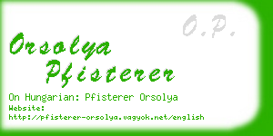 orsolya pfisterer business card